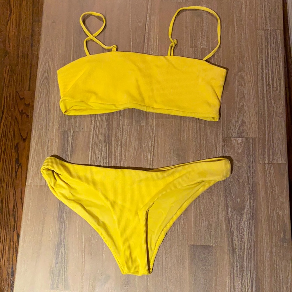 Ayra Swim Yellow Rib Bikini Set